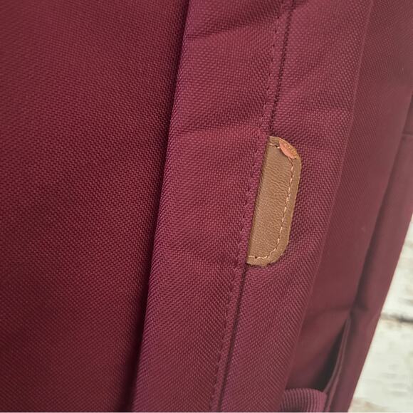 HERSCHEL SUPPLY CO Pop Quiz Backpack Burgundy Tan Laptop Sleeve Academia